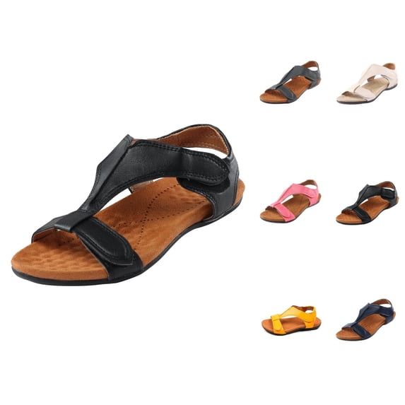 Women's Open Toe Buckle Ankle Platform High Heels Beach Sandals Slippers for Women Dressy Womens Slingback Open Toe Wedges Walking Flat