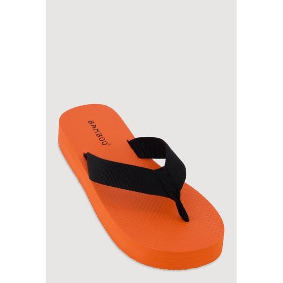Women's Open Toe Low Platform Flip Flops