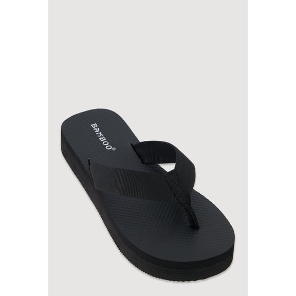 Women's Open Toe Low Platform Flip Flops