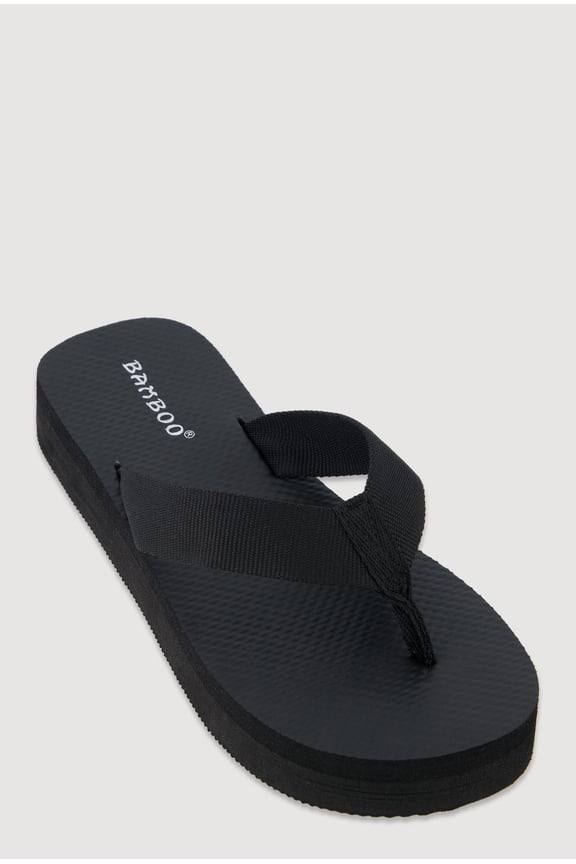 Women's Open Toe Low Platform Flip Flops