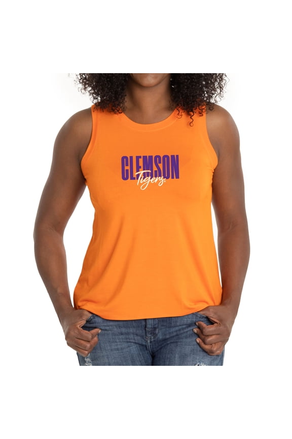 Women's Orange Clemson Tigers A-Line Hannah High Neck Tank Top