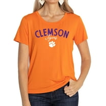 Women's Orange Clemson Tigers Scarlet Scoop Neck T-Shirt