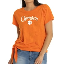 Women's Orange Clemson Tigers Sophie Side-Tie T-Shirt