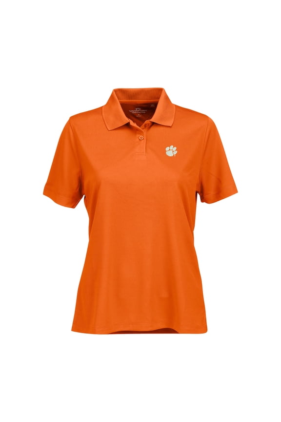 Women's Orange Clemson Tigers Vansport Omega Plus Size Tech Polo