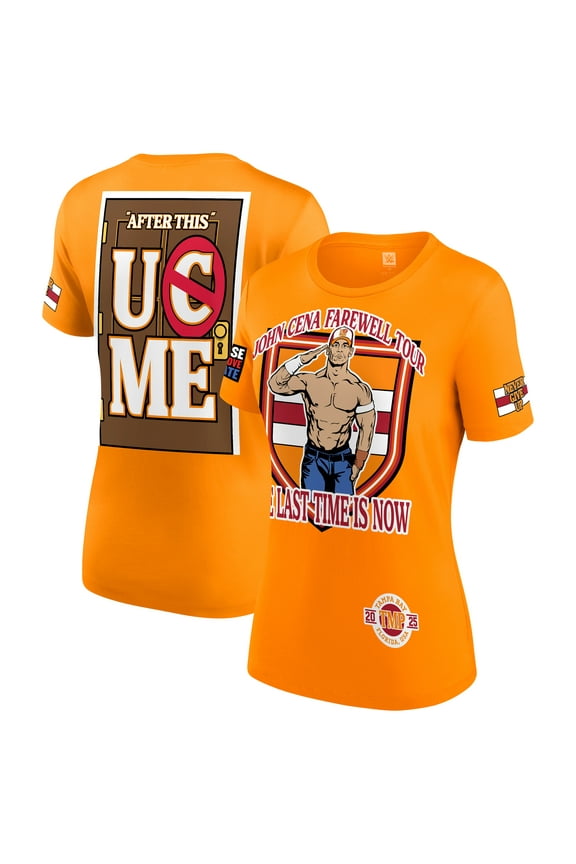 Women's Orange John Cena Farewell Tour 2025 Tampa T-Shirt