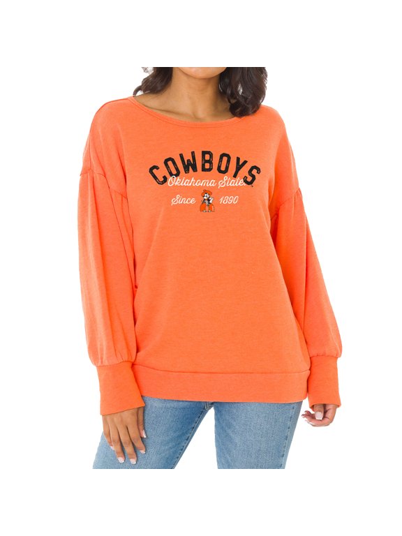 Women's Orange Oklahoma State Cowboys Brooklyn Pullover Sweatshirt