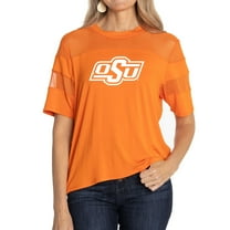 Women's Orange Oklahoma State Cowboys Relaxed Avery Power Mesh Fashion Jersey