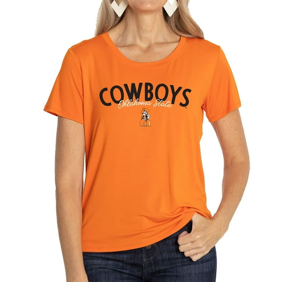 Women's Orange Oklahoma State Cowboys Scarlet Scoop Neck T-Shirt