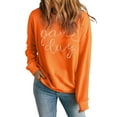 thumbnail image 1 of TinyCribz Women's Orange Game Day Sweatshirt, Casual Drop Shoulder 2XL, 1 of 5
