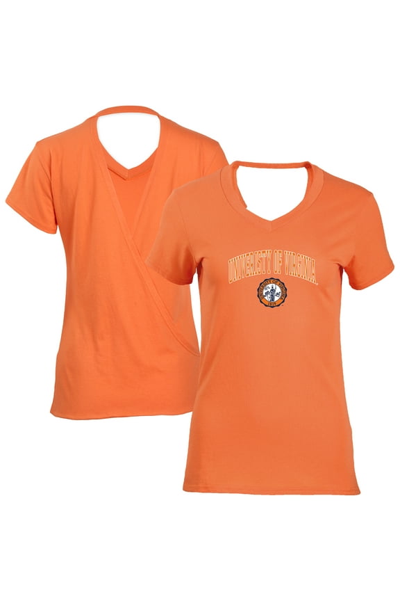 Women's Orange Virginia Cavaliers Bella Crossback T-Shirt