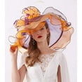 thumbnail image 1 of Women's Organza Saturday Horse Racing Derby Day Wide Brim Church Hat, 1 of 4