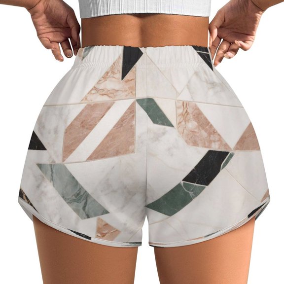 Women's Originals Shorts, Jersey Sports Shorts, Gym Shorts For Women, Classic Style Marble, S, Plus Size Available