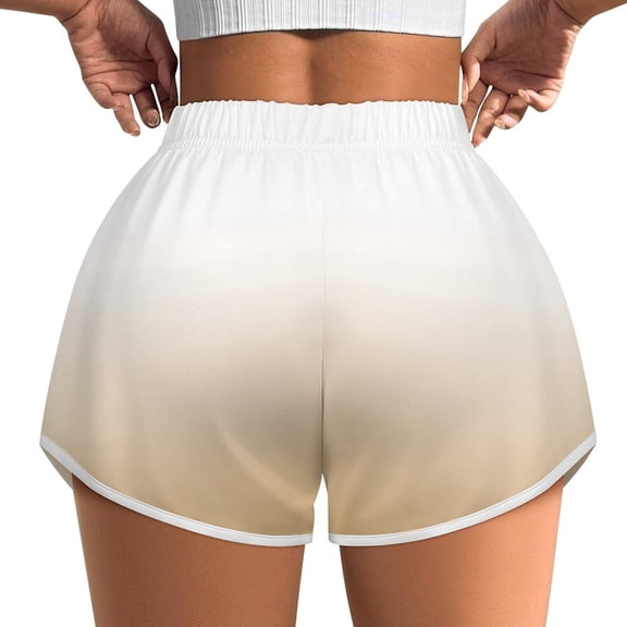 Women's Originals Shorts, Jersey Sports Shorts, Gym Shorts For Women, Gold Fade White, 2XL, Plus Size Available
