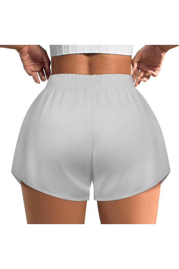 Women's Originals Shorts, Jersey Sports Shorts, Gym Shorts For Women, Light Gray, 4XL, Plus Size Available