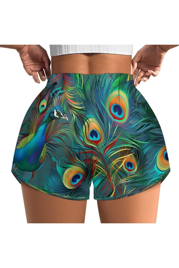 Women's Originals Shorts, Jersey Sports Shorts, Gym Shorts For Women, Peacock, S, Plus Size Available