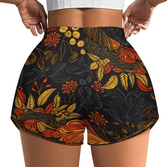 Women's Originals Shorts, Jersey Sports Shorts, Gym Shorts For Women, Vintage Flower, 4XL, Plus Size Available