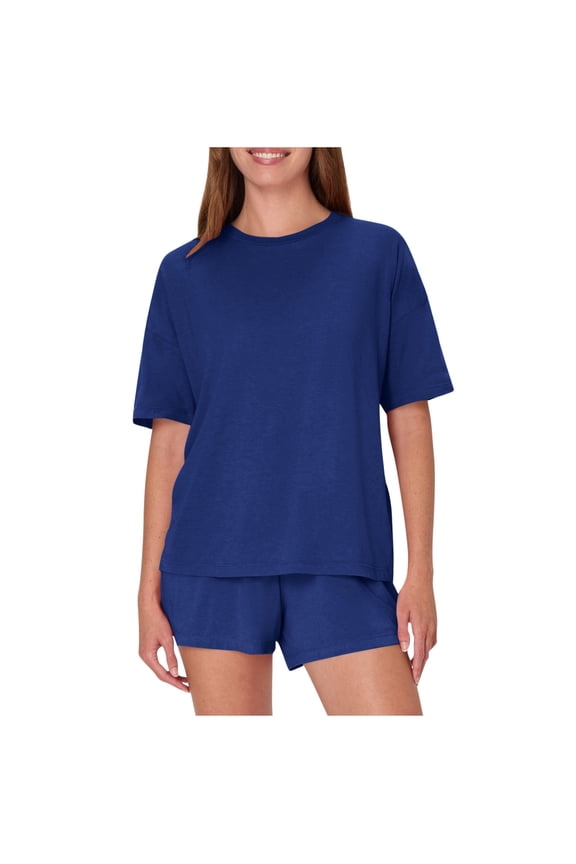 Women's Originals SuperSoft Comfywear 2 Piece Lounge Boxy T-Shirt & Sleep Shorts Loungewear Set, Limited Time Clear #1