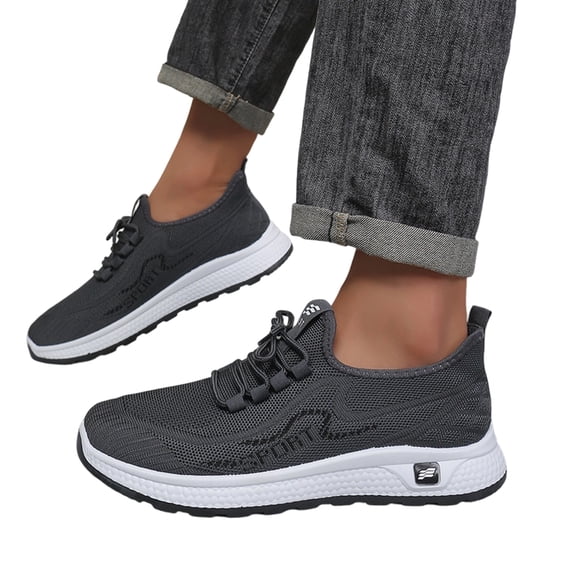 Women's Orthopedic Arch Support Wide Toe Box Walking Shoes,Adjustable Lace Up Breathable Knit Mesh Cushioned Non-Slip Casual Athletic Sneakers