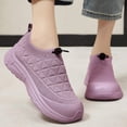 thumbnail image 1 of Women's Orthopedic Arch Support Wide Width Walking Shoes,Protective Toe Cap Non-Slip Thick Sole Breathable Knit Drawstring Slip On Casual Sneakers, 1 of 7