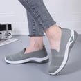 thumbnail image 1 of Women's Orthopedic Breathable Shoes Woven Wide Arch Support Slip-On Orthowalk Sneakers Casual Walking Anti-Skid Sports Shoes, 1 of 6