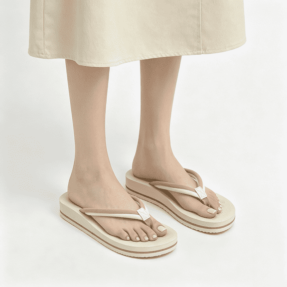 Orthopedic Flip Flops with Arch Support Comfor Yoga Mat Thong Sandals for Women & Men Slip On Summer Beach Sandals Round Toe Casual Walking Sandals