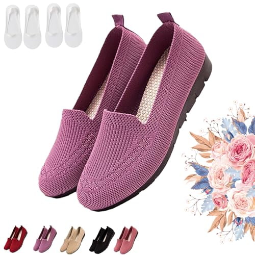 Best Boots With Arch Support For Women 2026.Women's Orthopedic Knit Comfort Loafers - Slip-Resistant Walking Shoes ...