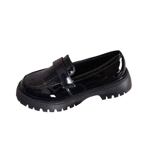 Women's Orthopedic Platform Loafers Slip-On Vegan Leather Business Shoes Lightweight and Slip-Resistant Rubber Sole Arch Support for Work, Travel and Dressing Up