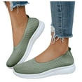 thumbnail image 1 of Women's Orthopedic Platform Slip on Walking Shoes Comfortable Knitted Arch Support Nursing Work Flat Sneakers, 1 of 7