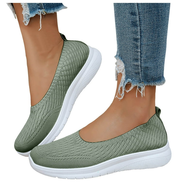 Women's Orthopedic Platform Slip on Walking Shoes Comfortable