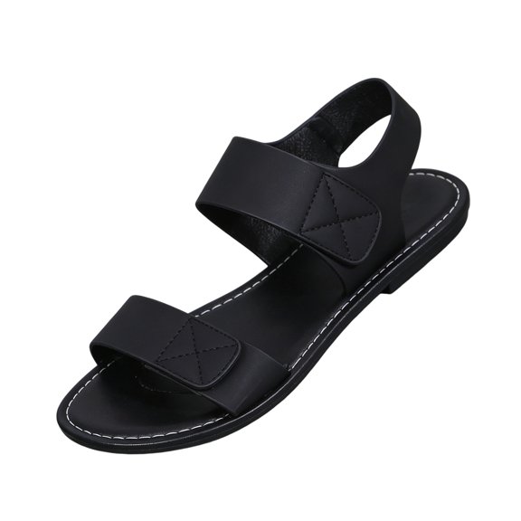 Women's Orthopedic Sandals with Arch Support Soft Cushion Foam Adjustable Hook and Loop Fasteners Comfortable Walking Shoes for Outdoor Travel Summer Casual Wear,Black 41(US-8.5)