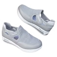 thumbnail image 1 of Women's Orthopedic Shoes Casual Breathable Mesh Flat Sneakers Round Toe Thick Heel Buckle Hook Loop Work Shoes Gray Size 9, 1 of 6