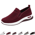 thumbnail image 1 of Women's Orthopedic Shoes Wide Width Dressy Lightweight Comfortable Walking Shoes Breathable Running Sneakers Casual Outdoor Footwear Ladies Slip On Sneaker Going Out Wine 6.5 [EU-37], 1 of 7