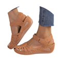 thumbnail image 1 of Women's Orthopedic Slope Heel Sandals 2025 Closed Toe Solid Color Fashion Breathable Casual Low Heel Slope Heel Shoes, 1 of 5