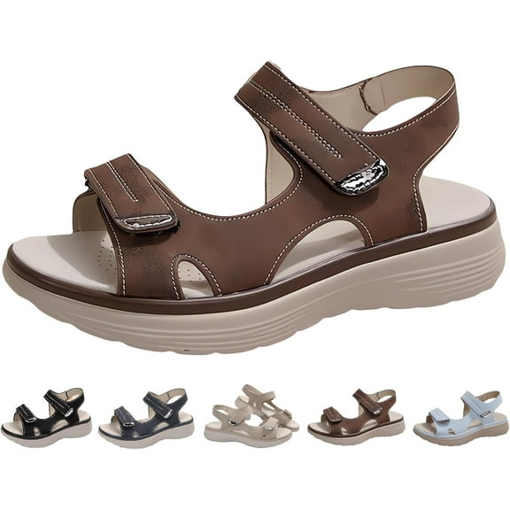Women's Orthopedic Sport Sandals Shoes with Soft Cushion Foam Comfortable Walking Sandal Arch Support Wide Fit Dress Comfy Orthotic Recovery Athletic Travel Summer Sandal Dressy