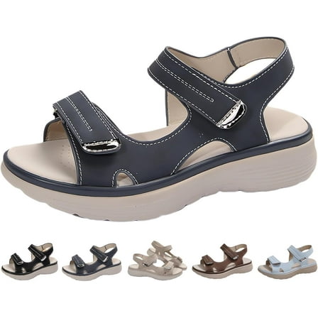 Women's Orthopedic Sport Sandals Shoes with Soft Cushion Foam Comfortable Walking Sandal Arch Support Wide Fit Dress Comfy Orthotic Recovery Athletic Travel Summer Sandal Dressy