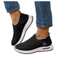 thumbnail image 1 of Women's Orthopedic Walking Shoes 2026 Arch Support Antiskid Slip on Running Shoes Breathable Mesh Knit Sneakers Black Size 8.5, 1 of 6