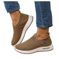 thumbnail image 1 of Women's Orthopedic Walking Shoes 2026 Arch Support Antiskid Slip on Running Shoes Breathable Mesh Knit Sneakers Brown Size 8, 1 of 6