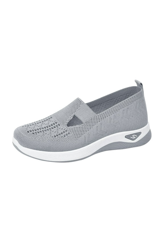 Women's Orthopedic Walking Shoes Breathable Mesh Slip On Sneakers Arch Support Athletic Running
