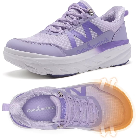 Women's Orthopedic Wide Walking Shoes: Comfortable Arch Support Orthotic Slip On/Off Sport Running Sneakers, Casual Athletic Shoes