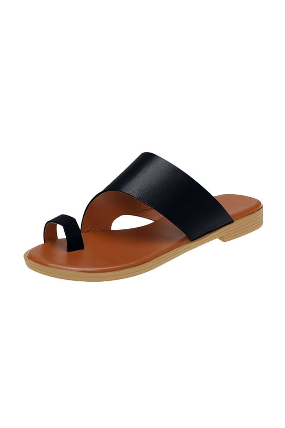 Women's Orthotic Sandals Comfortable Toe Ring Bunion Orthopedic Slides Lightweight Casual Summer Relief Plantar Fasciitis Slippers