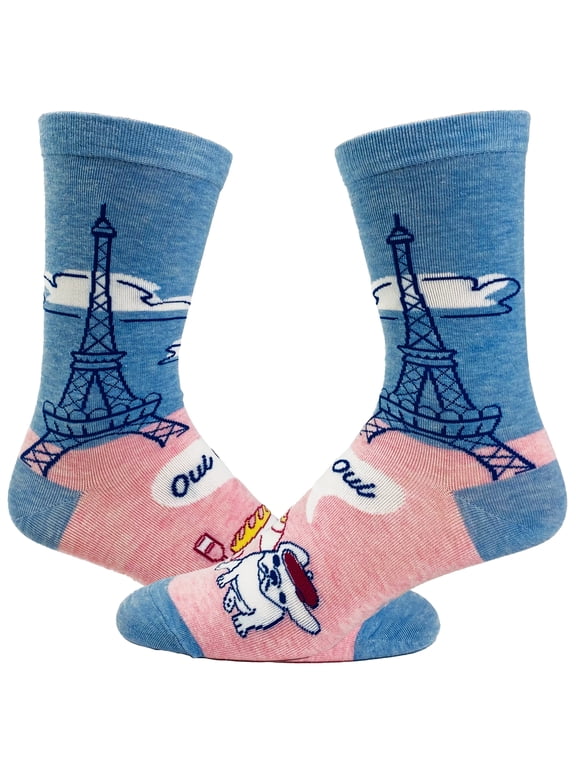 Women's Oui Oui French Bulldog Socks Funny Sarcastic Pet Puppy Lover Novelty Dog Footwear