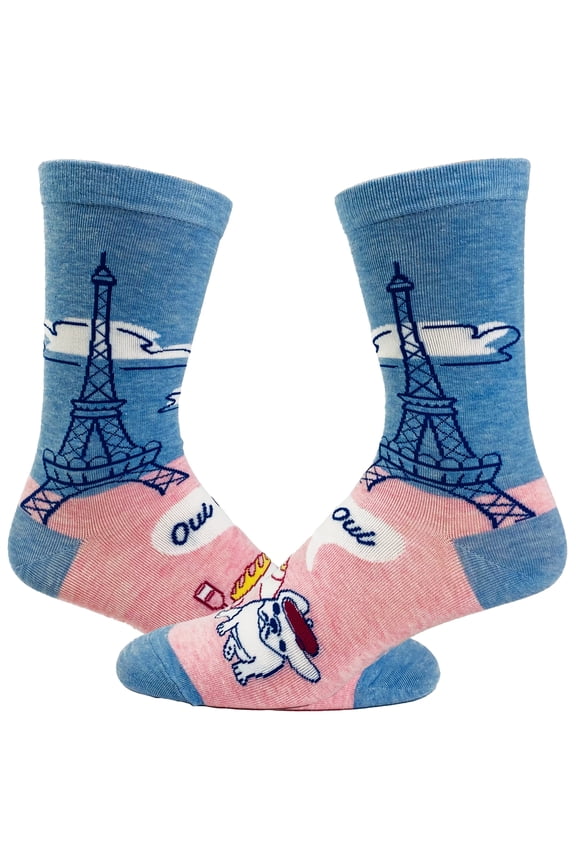 Women's Oui Oui French Bulldog Socks Funny Sarcastic Pet Puppy Lover Novelty Dog Footwear