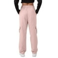 thumbnail image 1 of Women's Lightweight Quick-Dry Hiking Cargo Pants High Waisted Water-Resistant Outdoor Joggers with 4 Pockets & Elastic Drawstring Pink XL, 1 of 7