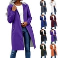 thumbnail image 1 of Women's Outdoor Jacket Hooded Waterproof Plus Size Midi Long Long Sleeve Solid Color Rain Jacket Lightweight Active Outdoor Sport Hiking Raincoat with Pockets, 1 of 8