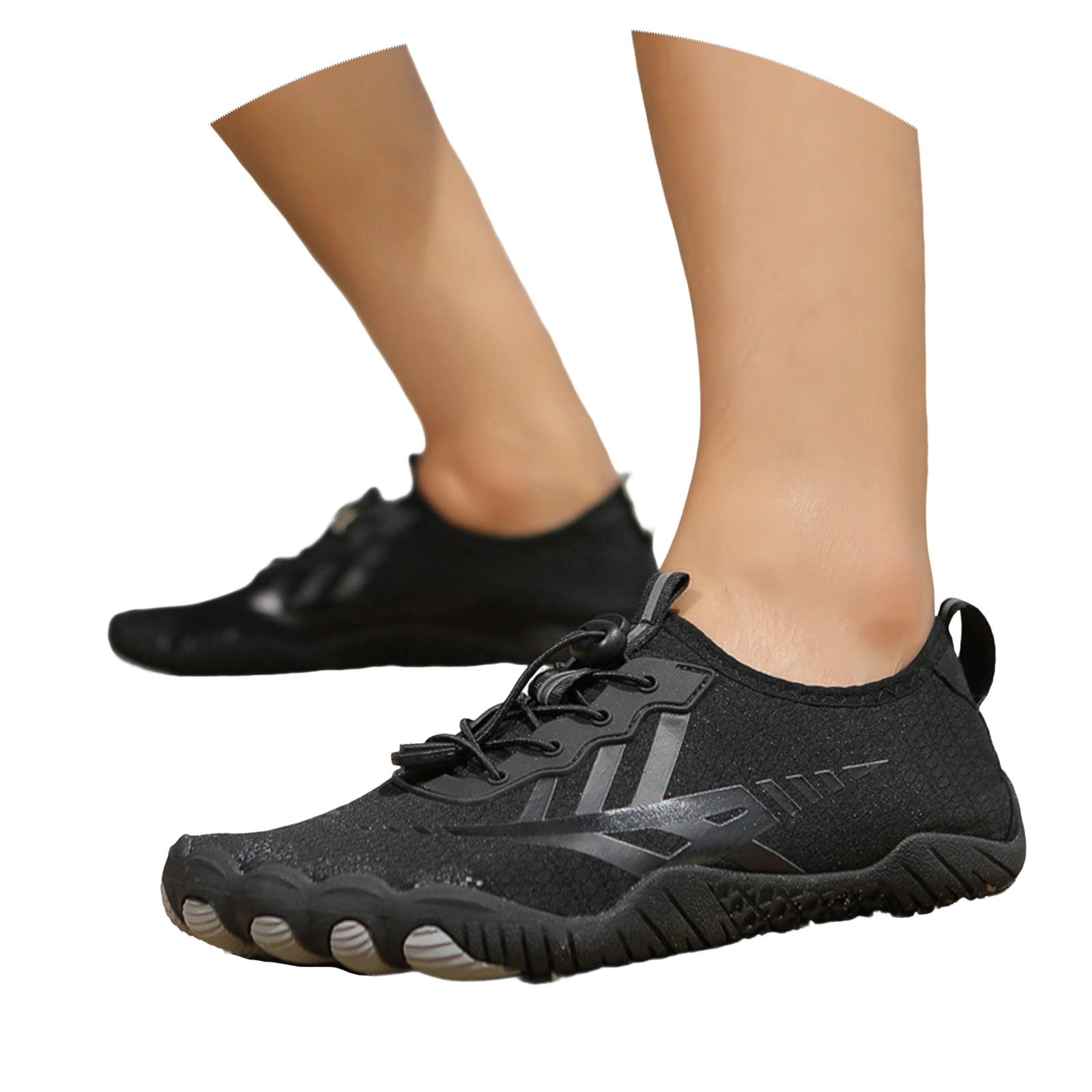 Women's Outdoor -Sport Sneakers Water Shoes for Hiking Walking Cycling Fishing Beach - Non- Breathable Quick-Drying Lightweight Comfortable with Elastic Lock Lace System
