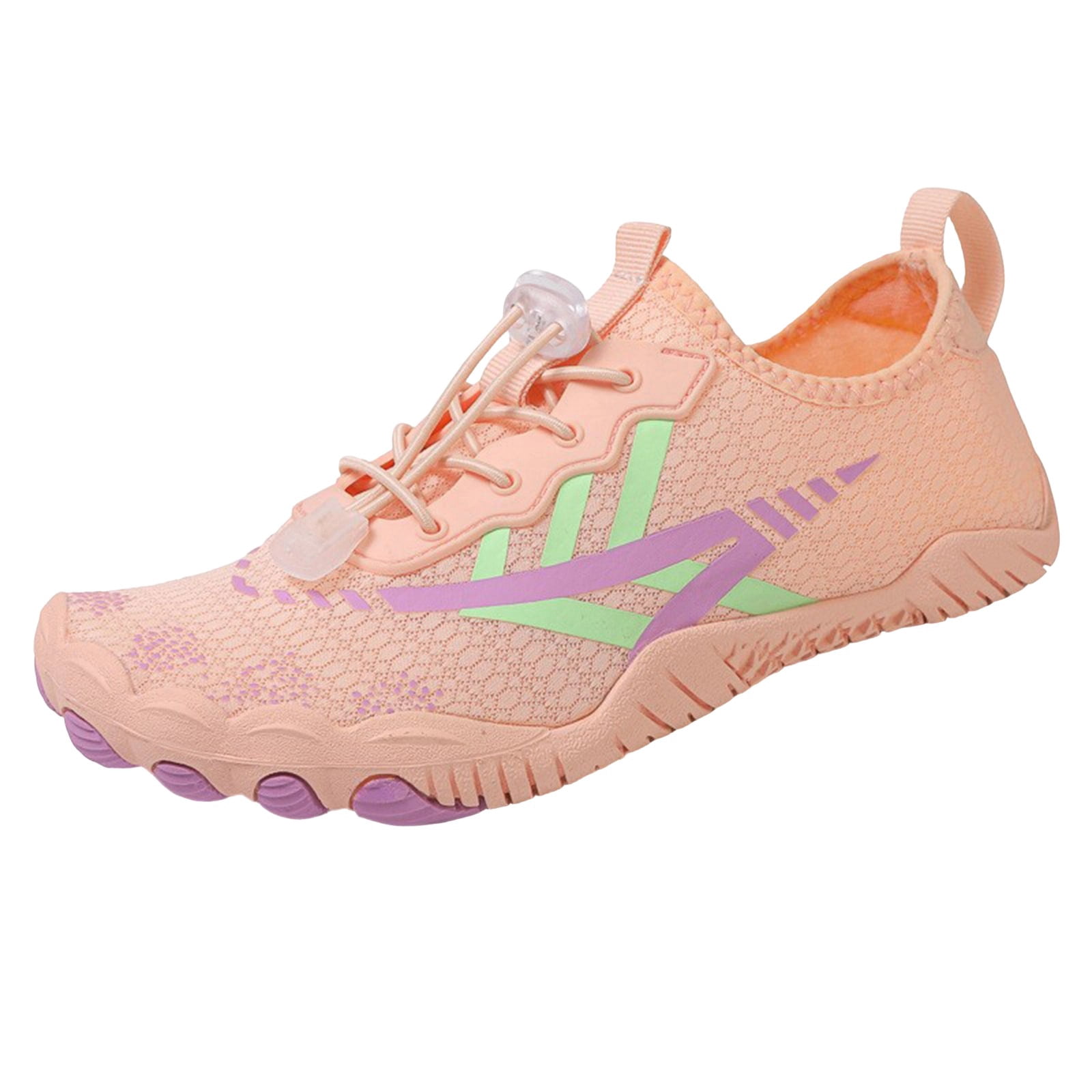 Women's Outdoor -Sport Sneakers Water Shoes for Hiking Walking Cycling Fishing Beach - Non- Breathable Quick-Drying Lightweight Comfortable with Elastic Lock Lace System