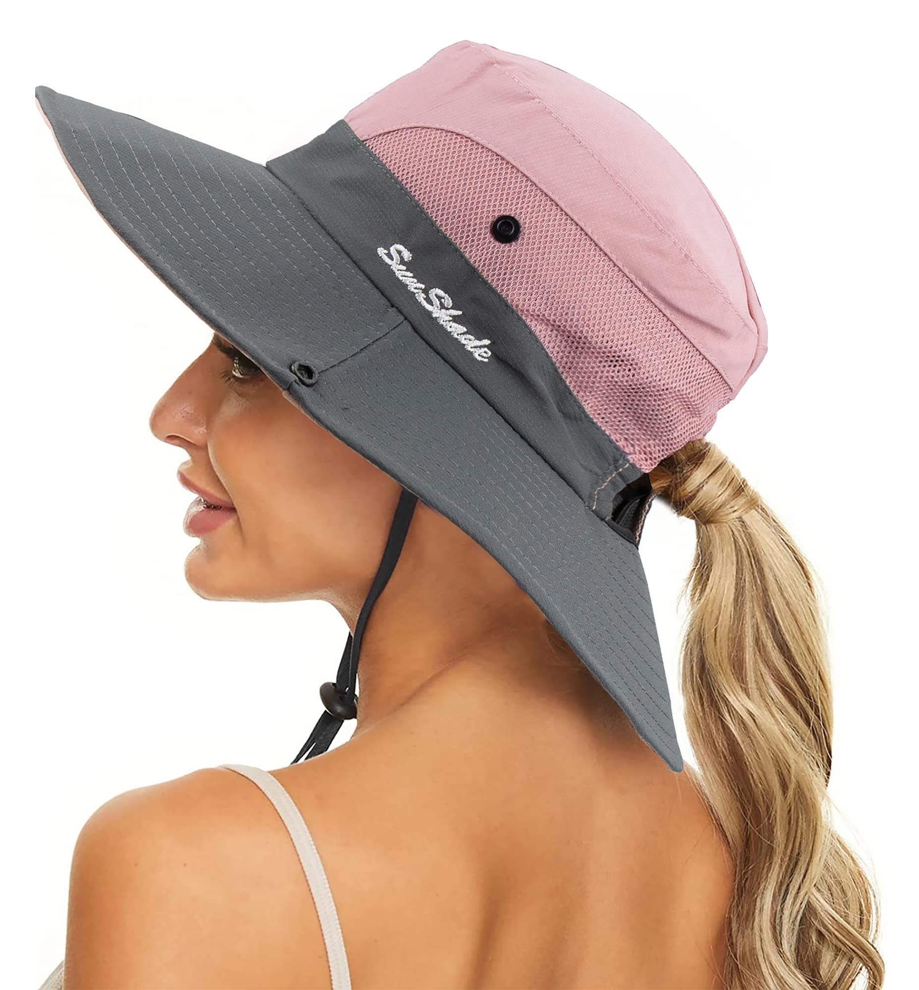 Cappello Sole Donna Uomo UPF50+ Tesa Larga Pieghevole - Per Spiaggia, Pesca, Trekking