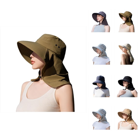 Women's Outdoor UV Protection Sun Hat â Wide Brim Straw Beach Hat for Travel, Hiking, Summer Fun, and Sun Protection â Packable, Lightweight, Comfortable, for Vacation and Poolside Fun