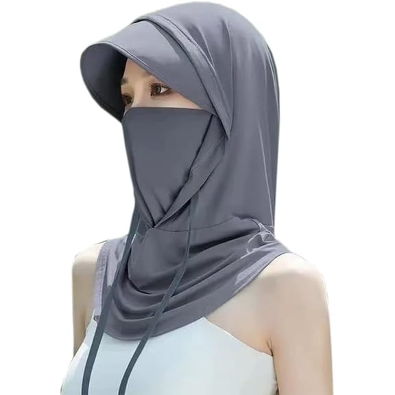 Women's Outdoor UV Sun Protection Visor Waterproof Breathable Face Neck Flap Cover Folding Sun Hat
