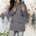 thumbnail image 1 of Women's Outdoor Waterproof Jacket with Hooded Design and Functional Pockets in Lightweight Windproof Fabric for Hiking Camping Travel, 1 of 8